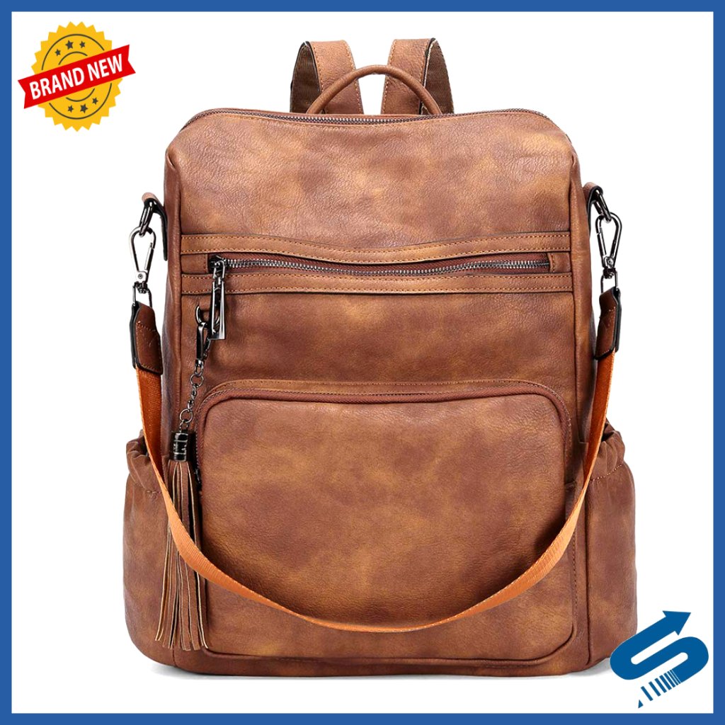Leather Backpack Purse Convertible Shoulder Bag Large Capacity Travel Chic